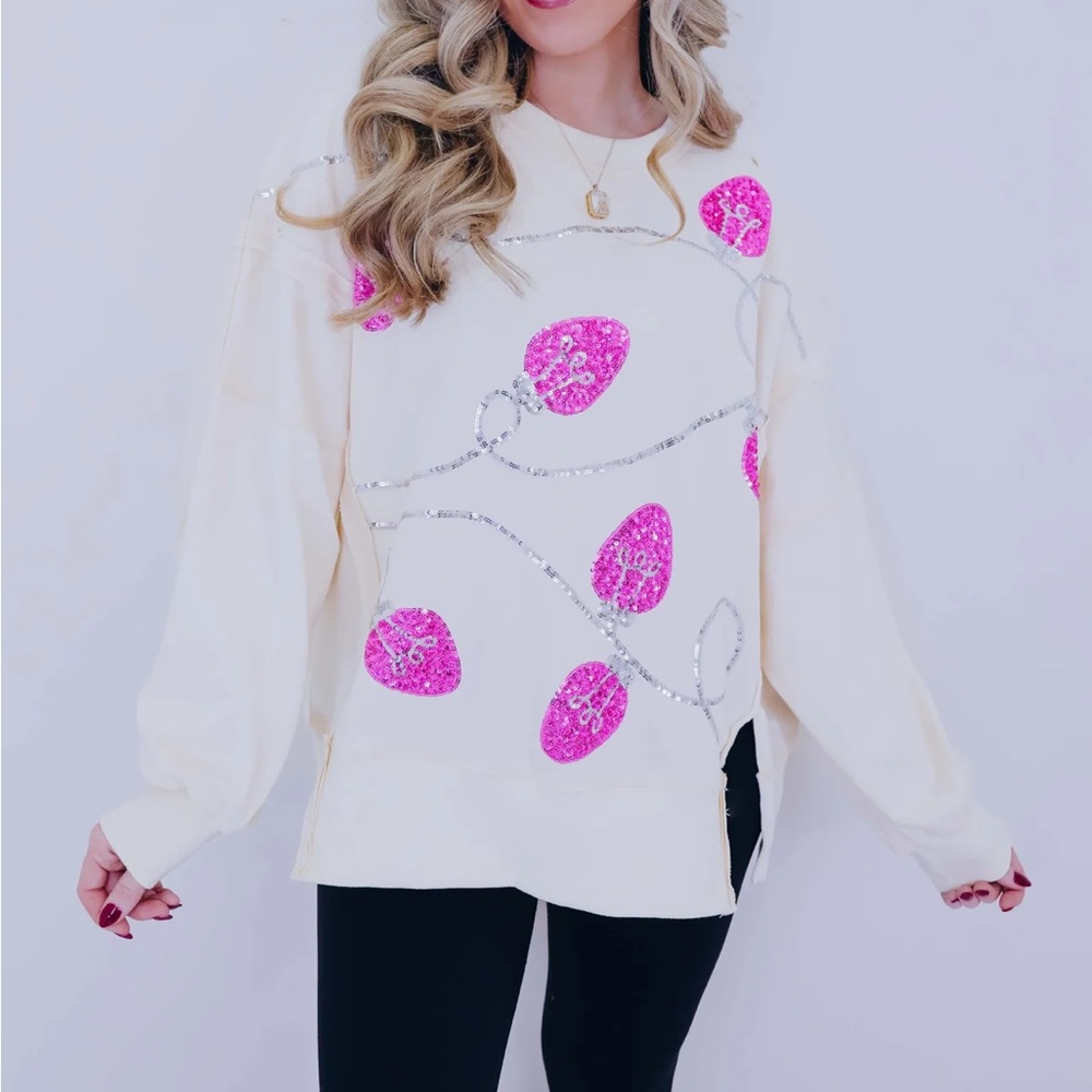 Sequin Light Oversized Top